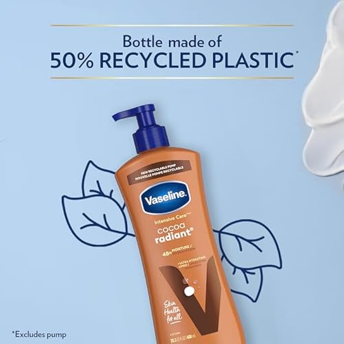 Vaseline Intensive Care Body Lotion Cocoa Radiant 3 count for Dry Skin Lotion Made with Ultra-Hydrating Lipids and Pure Cocoa Butter for a Long-Lasting, Radiant Glow 20.3 Oz - Image 5